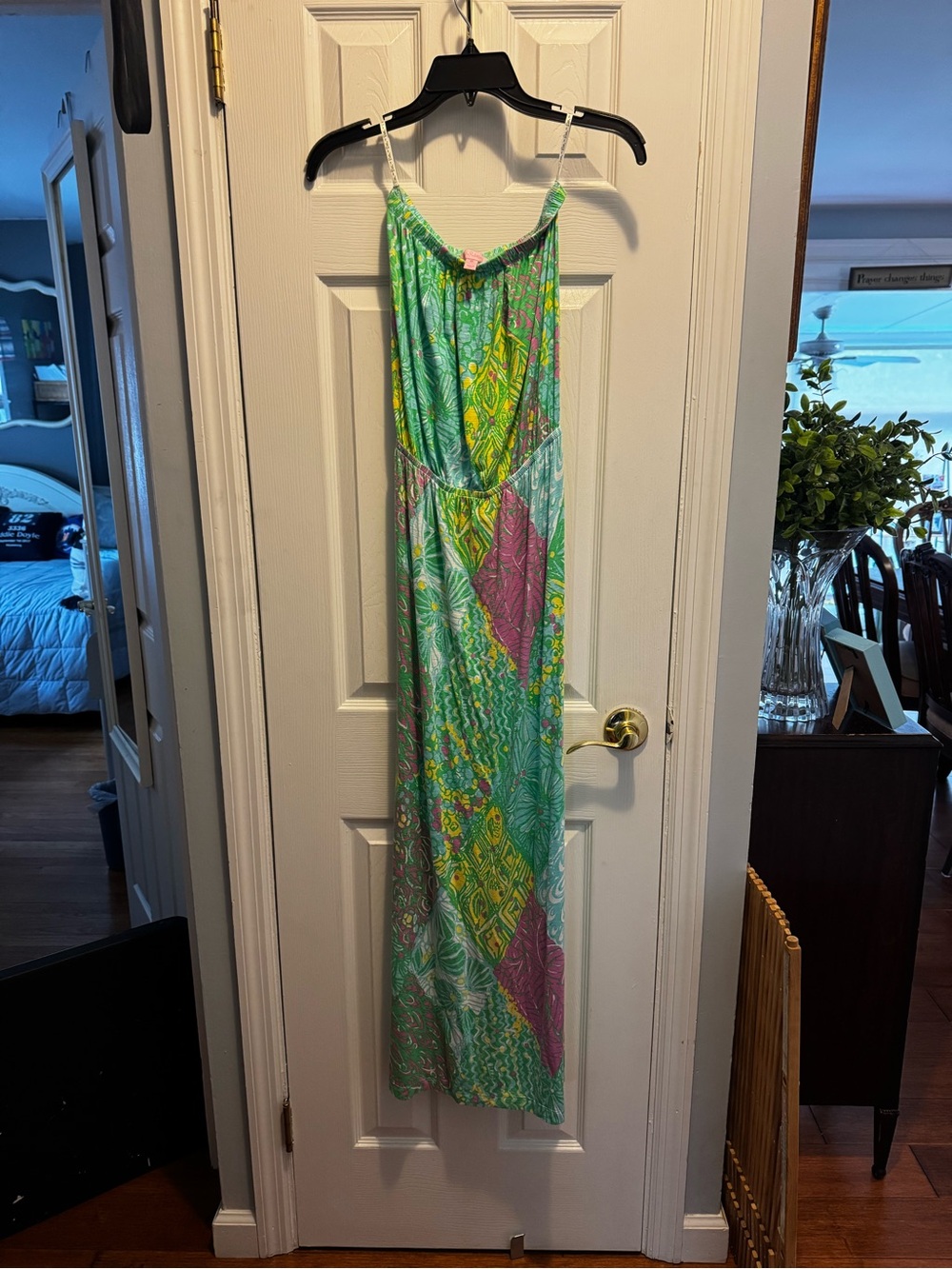Lilly Pulitzer Pink and Green long dress XS